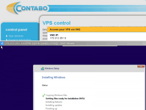 how to install windows on contabo VPS